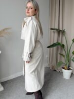 Taş Oversize Rüzgarlıklı Kuşaklı Trençkot - Görsel 4