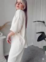 Vanilya Müslin Oversize Yarasa Gömlek - Görsel 2