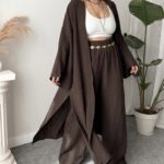 Acı Kahve Organik Pamuk Müslin Kimono