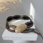 Kahve Vegan Deri Western Gold Tokalı Kemer