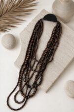 Kahve Handmade Ahşap Uzun Kolye - Görsel 2