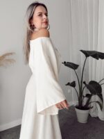 Vanilya Müslin Kayık Crop Bluz - Görsel 5