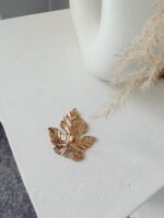 Gold Yaprak Küçük Broş - Görsel 2