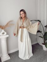 Keten Gold Nakışlı Premium Bağlamalı Bluz - Görsel 2