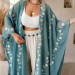 Premium Şifon Nakışlı Kimono Pareo