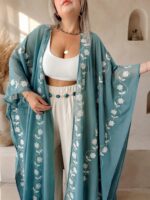 Premium Şifon Nakışlı Kimono Pareo