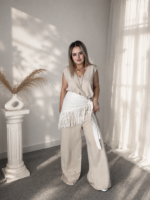 Premium Fringe Natural Püsküllü Şal - Görsel 5