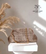 Mona Vizon Premium Hakiki Süet Clutch Zincirli Çanta