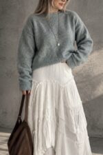 Su Yeşili Yumoş Oversize Kazak