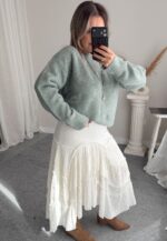 Su Yeşili Yumoş Oversize Kazak - Görsel 2